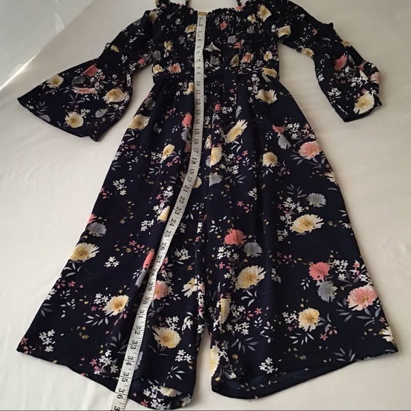 Smukke girl jumpsuit 3/4 bell sleeve flowered. - Picture 12 of 12